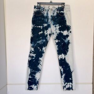 ELSE by Bebe Tie Dye Jeans ankle skinny retro dark light tie dyed denim Size 28